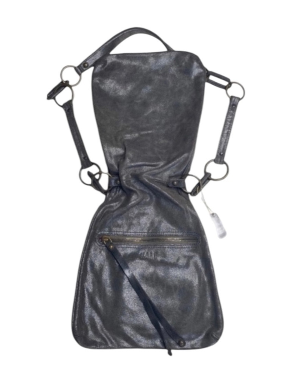 HTF: new Kale ༄ Diego Edgy Messenger Handbag Bag ༄ Mineral Metallic Leather ༄ - Picture 9 of 16